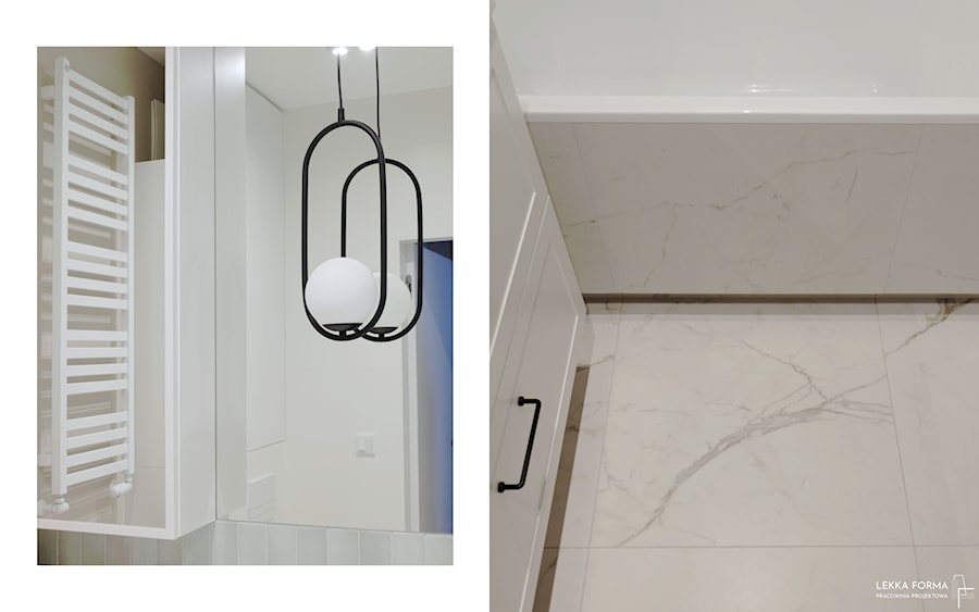 Marmur w łazience - zdjęcie od Lekka Forma - pracownia projektowa