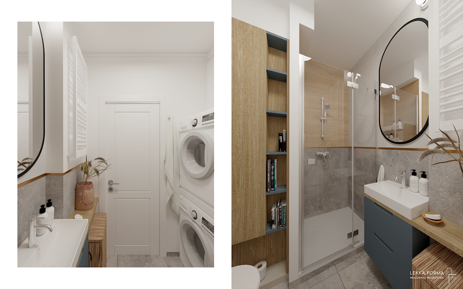 Nowoczesna łazienka - zdjęcie od Lekka Forma - pracownia projektowa - Homebook