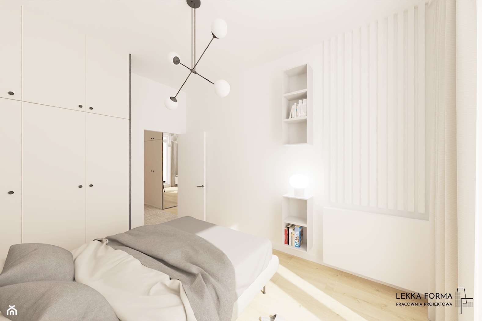 Sypialnia w bieli - zdjęcie od Lekka Forma - pracownia projektowa - Homebook