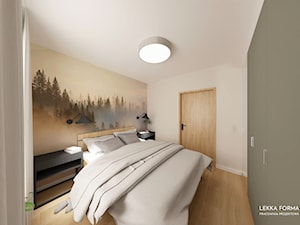 Tapeta w sypialni - zdjęcie od Lekka Forma - pracownia projektowa