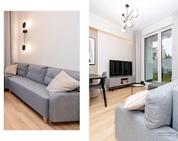 Szara sofa - zdjęcie od Lekka Forma - pracownia projektowa - Homebook