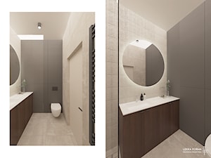 Szaro-beżowa łazienka - zdjęcie od Lekka Forma - pracownia projektowa