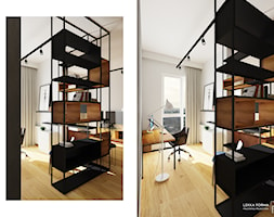 Regał w biurze i salonie - zdjęcie od Lekka Forma - pracownia projektowa - Homebook