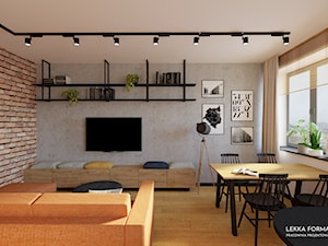 Loftowy salon - zdjęcie od Lekka Forma - pracownia projektowa