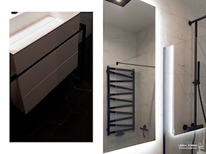 Czarno-biała łazienka - zdjęcie od Lekka Forma - pracownia projektowa