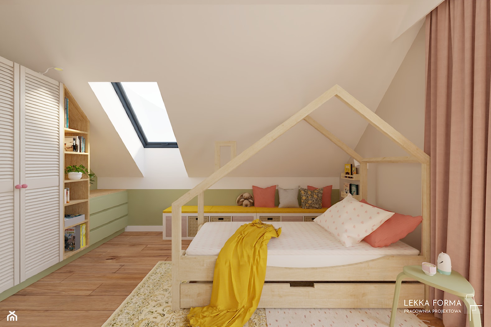 Łóżko domek - zdjęcie od Lekka Forma - pracownia projektowa - Homebook