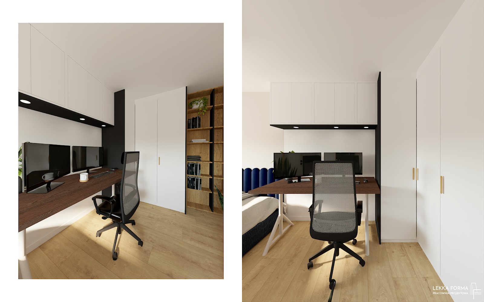 Home office w domu - zdjęcie od Lekka Forma - pracownia projektowa - Homebook