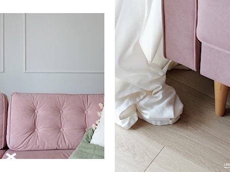 Aranżacje wnętrz - Salon: Różowa kanapa - Lekka Forma - pracownia projektowa. Przeglądaj, dodawaj i zapisuj najlepsze zdjęcia, pomysły i inspiracje designerskie. W bazie mamy już prawie milion fotografii!
