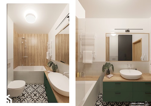 Skandynawska łazienka - zdjęcie od Lekka Forma - pracownia projektowa