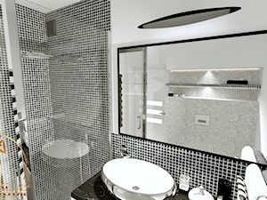 Łazienka w bloku 4m2 - Wizualizacja - Łazienka, styl nowoczesny - zdjęcie od Pani Dekorator Małgorzata Zielińska