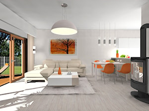 Wnętrza domu modelowego 2 - Salon, styl skandynawski - zdjęcie od Blanka4design
