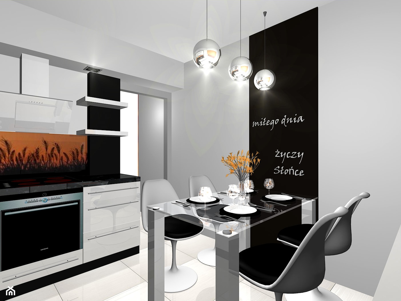 Projekt kuchni i łazienki w mieszkaniu w Warszawie - Kuchnia, styl nowoczesny - zdjęcie od Blanka4design - Homebook