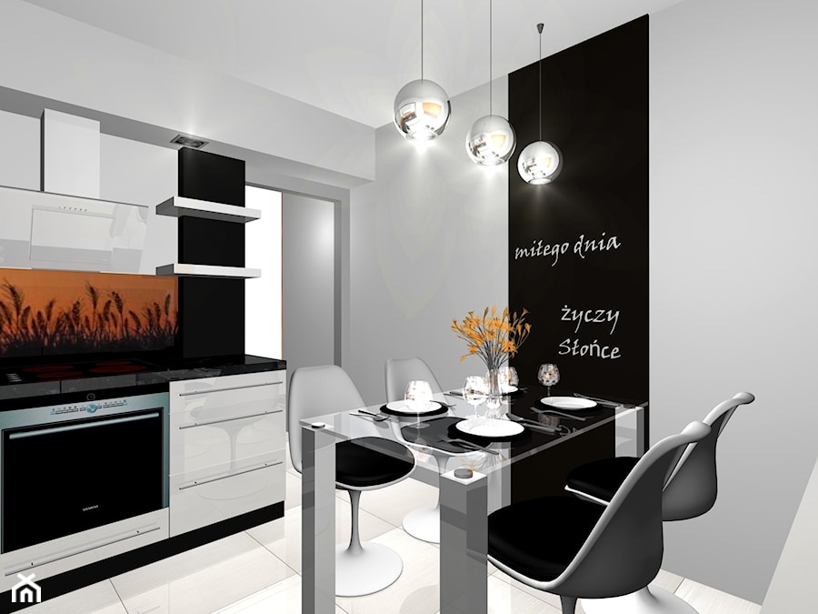 Projekt kuchni i łazienki w mieszkaniu w Warszawie - Kuchnia, styl nowoczesny - zdjęcie od Blanka4design