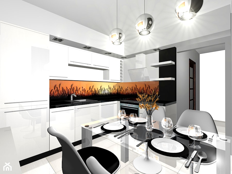 Projekt kuchni i łazienki w mieszkaniu w Warszawie - Kuchnia, styl nowoczesny - zdjęcie od Blanka4design