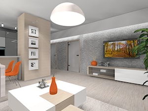 Wnętrza domu modelowego 2 - Salon, styl skandynawski - zdjęcie od Blanka4design