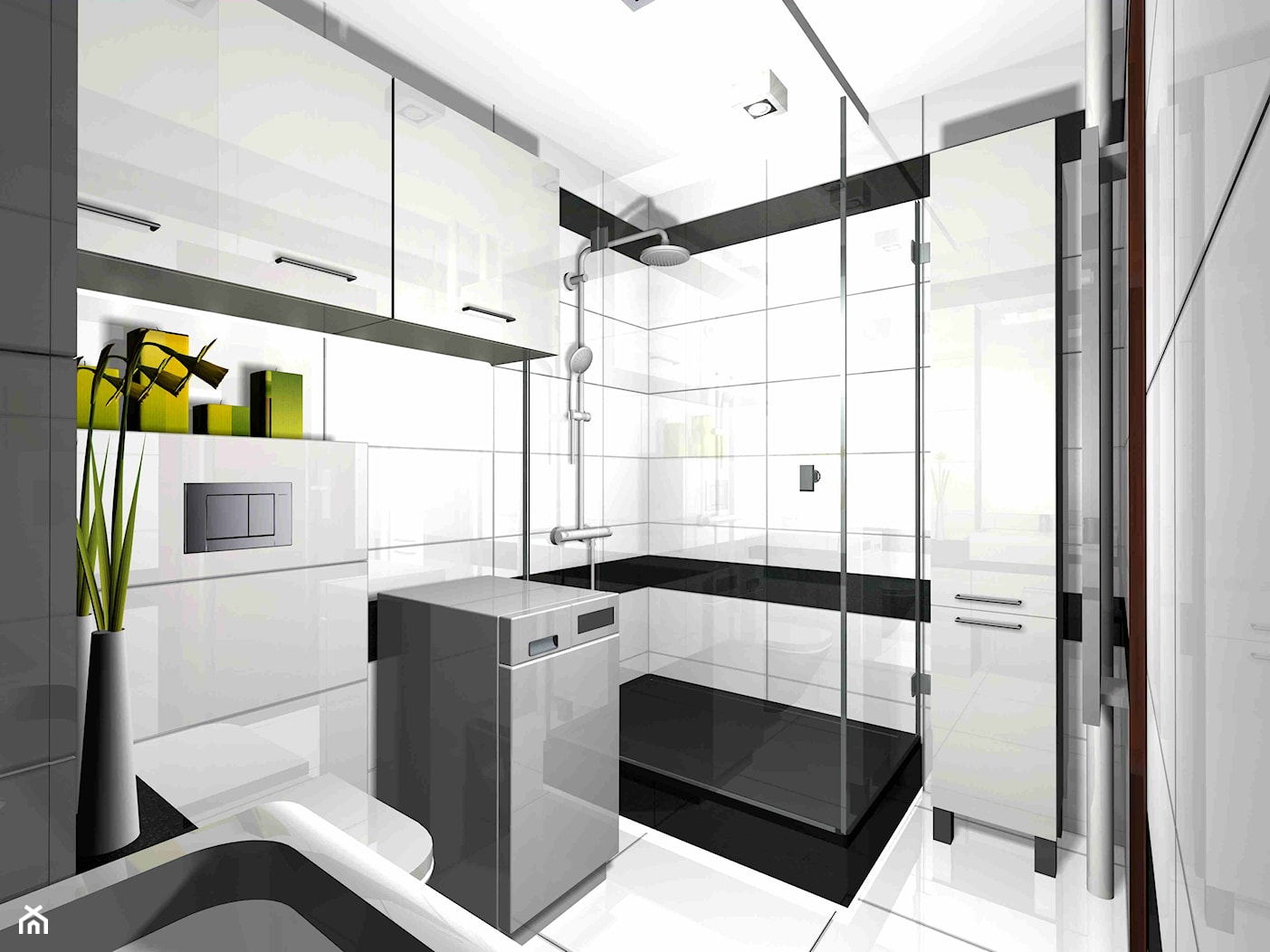 Projekt kuchni i łazienki w mieszkaniu w Warszawie - Łazienka, styl nowoczesny - zdjęcie od Blanka4design - Homebook