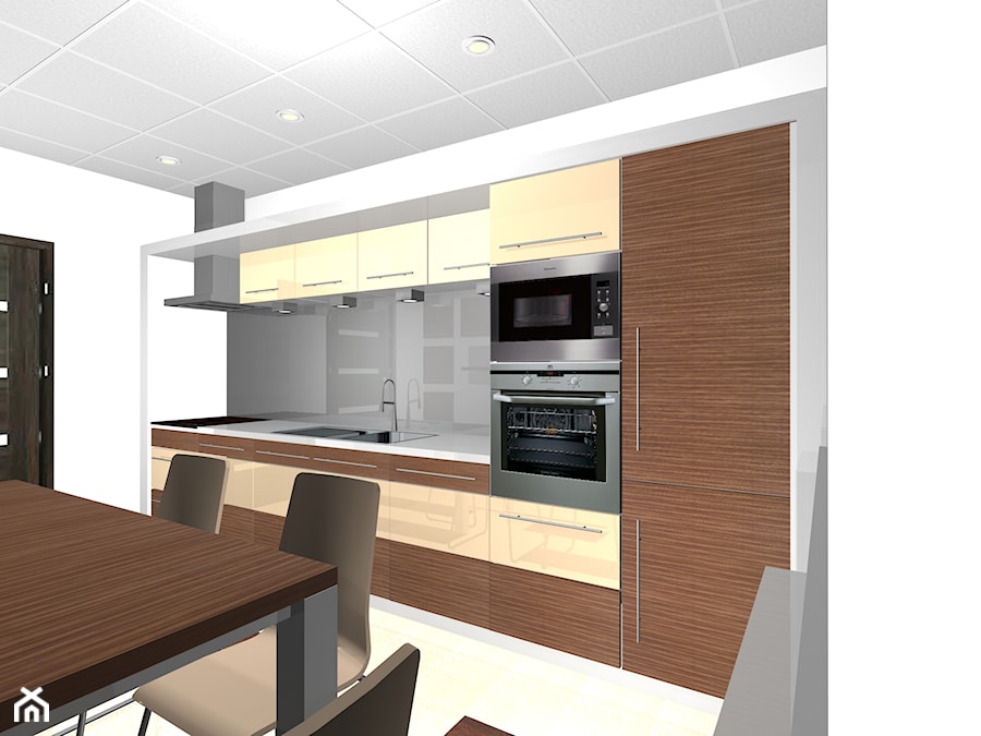 Nowe linie wzornicze mebli biurowych - mieszkanie służbowe w Tarnowie - Kuchnia, styl tradycyjny - zdjęcie od Blanka4design