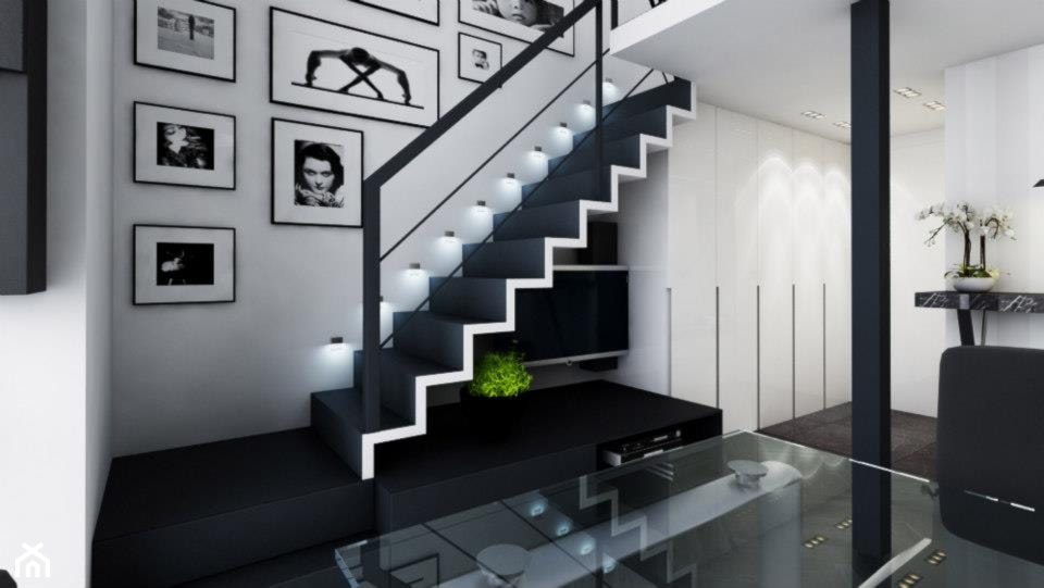 28 m2 - Średni biały hol / przedpokój, styl nowoczesny - zdjęcie od m o d e s i magdalena wasiak - Homebook