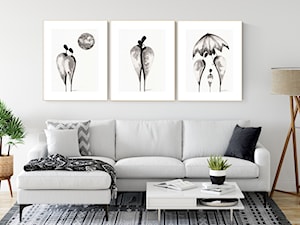 Grafiki na ścianę MiniMalaArt, nowoczesna abstrakcja czarno-biała, minimalizm, do salonu i sypialni nowoczesne wnetrze styl akandynawski - zdjęcie od minimalart-grafika-obrazy.pl