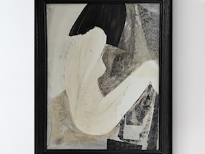 Nowoczesne duże obrazy do salonu abstrakcje czarno-białe minimalizm