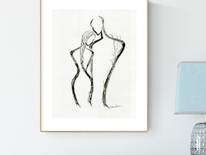 MiniMalArt nowoczesne grafiki z motywem roślinnym, plakat roślinny, abstrakcja kobieta czarno-biała, elegancki minimalizm, obrazy do salonu sypialni, gabinetu i przedpokoju - zdjęcie od minimalart-grafika-obrazy.pl