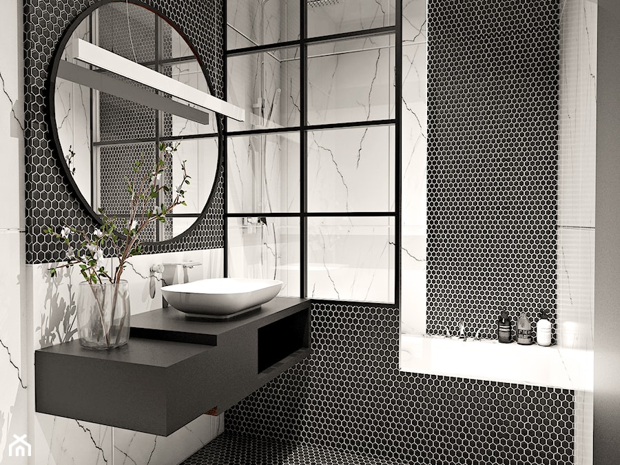 Projekt nowoczesnej łazienki - zdjęcie od NOA studio - biuro projektowania wnętrz