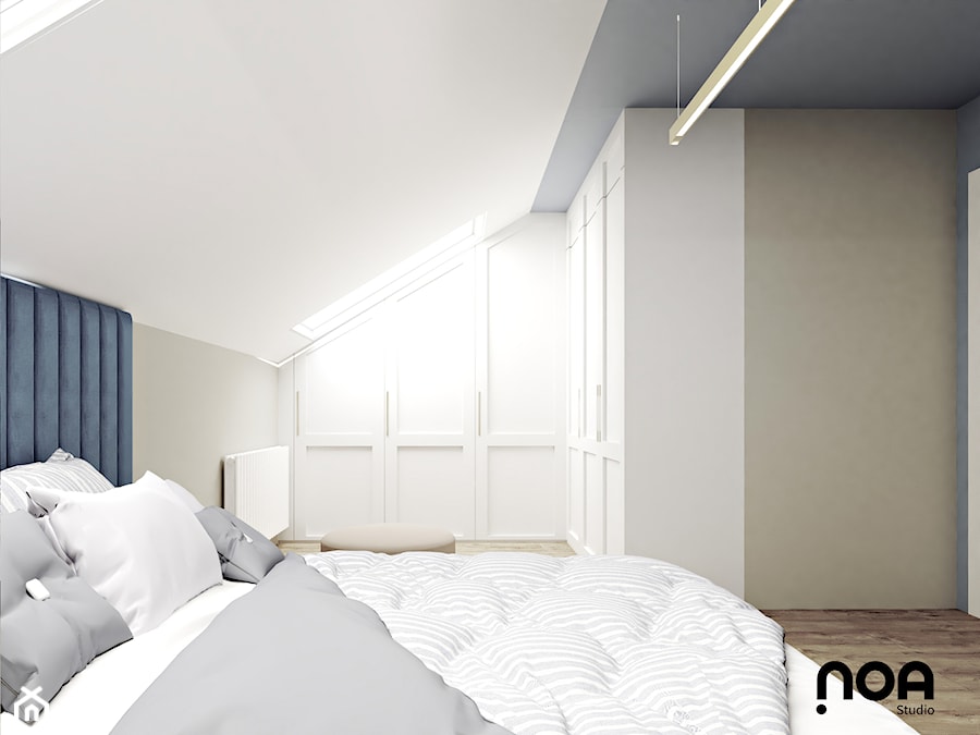 sypialnia na poddaszu - zdjęcie od NOA studio - biuro projektowania wnętrz