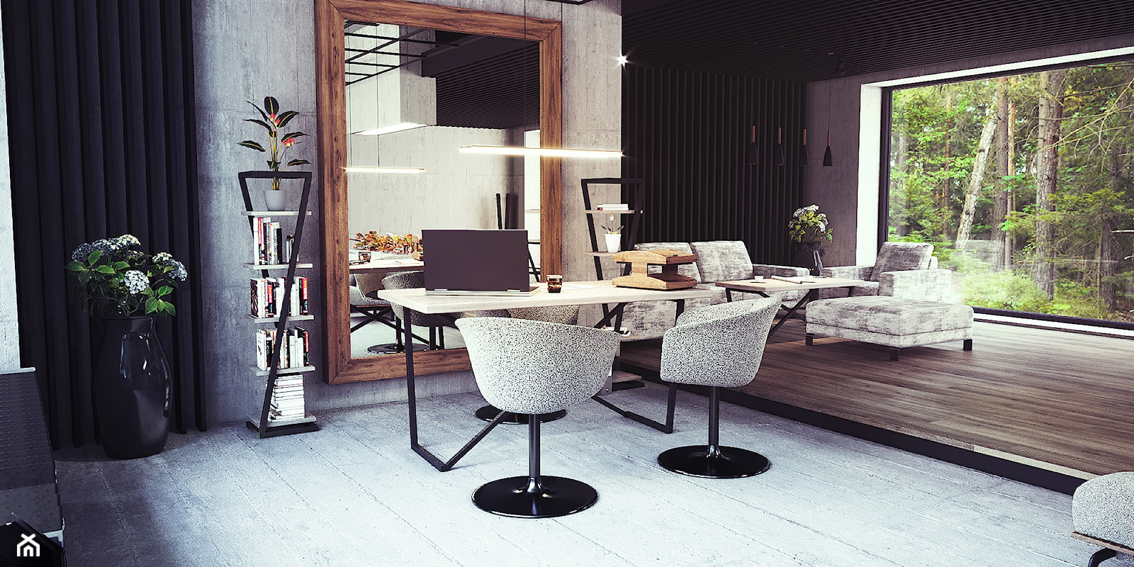HOME & OFFICE - studio - Biurko i regały X05 - zdjęcie od LOFTABLE Interior Design & Furniture - Homebook