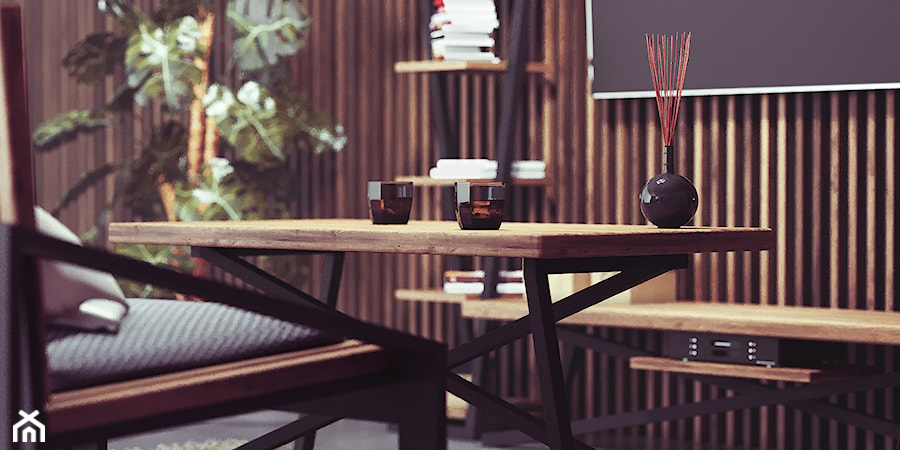 Stolik kawowy X05 - lite drewno i stal - zdjęcie od LOFTABLE Interior Design & Furniture
