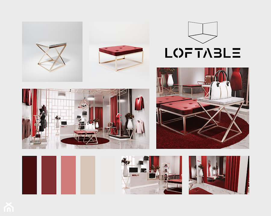 Wyposażenie butiku w stylu glamour - zdjęcie od LOFTABLE Interior Design & Furniture