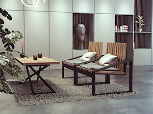 Aranżacja HOME OFFICE - biurko w salonie - GABINET w domu - zdjęcie od LOFTABLE Interior Design & Furniture