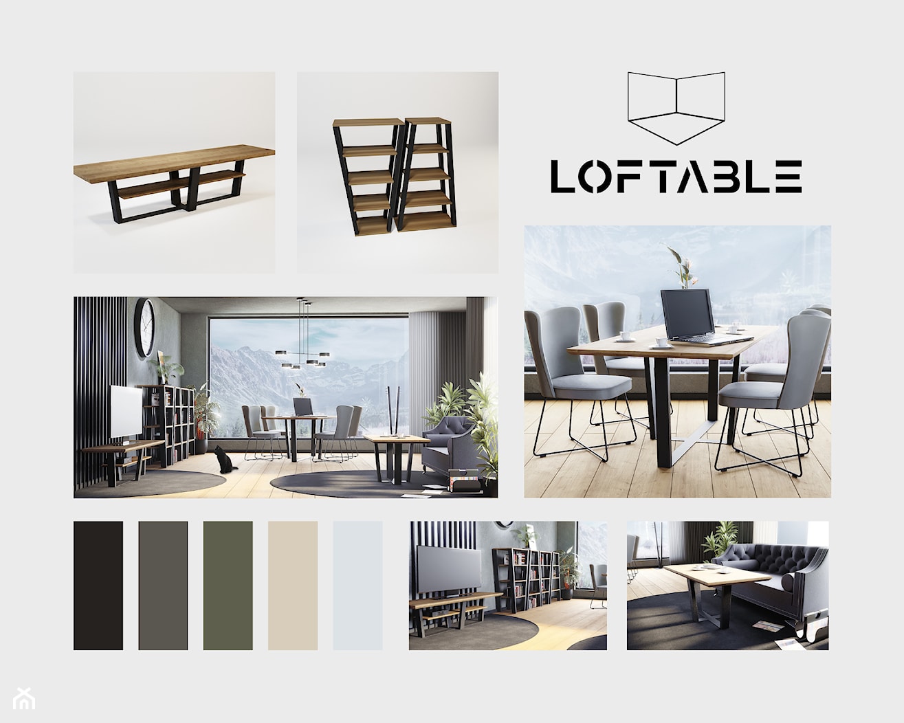 Salon w loftowym stylu - zdjęcie od LOFTABLE Interior Design & Furniture - Homebook