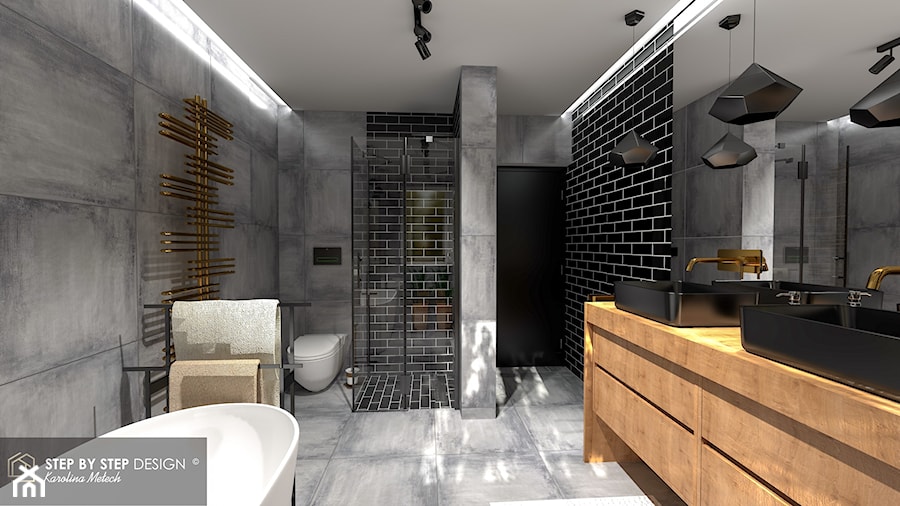 pokój kąpielowy - Kuchnia, styl industrialny - zdjęcie od STEP BY STEP DESIGN KAROLINA MEŁECH