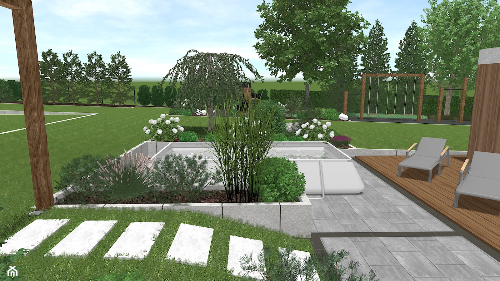 Nowoczesny ogród - Ogród, styl nowoczesny - zdjęcie od IM design - Homebook