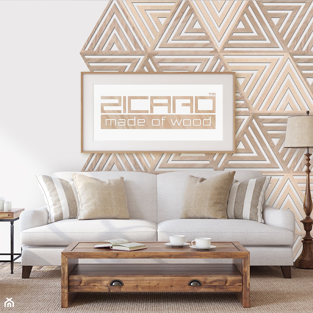 ZICARO.PL - Lekkie panele drewniane do samodzielnego montażu - Sypialnia, styl nowoczesny - zdjęcie od ZICARO ZICARO - Panele ścienne o strukturze betonu. - Homebook