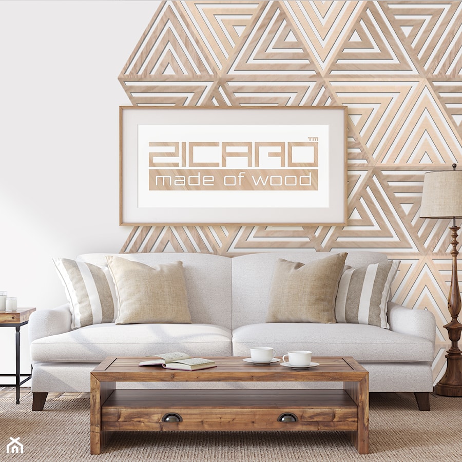 ZICARO.PL - Lekkie panele drewniane do samodzielnego montażu - Sypialnia, styl nowoczesny - zdjęcie od ZICARO ZICARO - Panele ścienne o strukturze betonu.