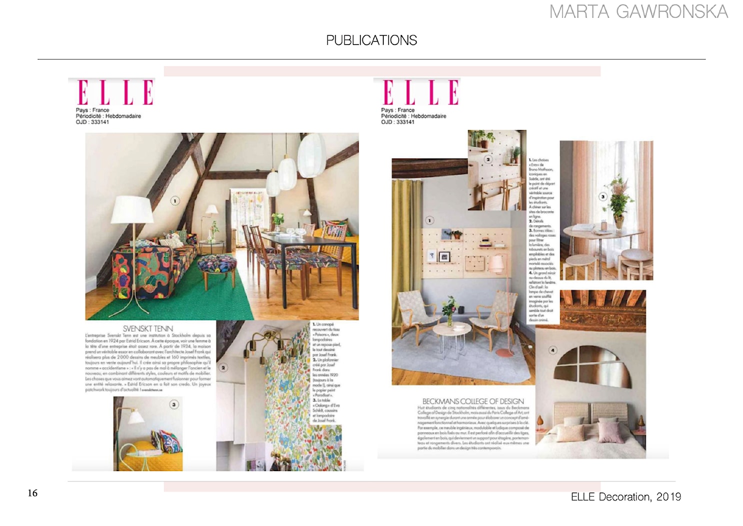 Publikacja w Elle Decoration, France 2019 - zdjęcie od MartaGav - Homebook