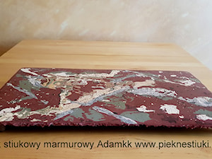 Stolik stiukowy marmurowy.Adamkk - zdjęcie od Stiuki marmurowe,porcelanowe i alabastrowe -luksusowe tynki szlachetne!!! Adamkk Stucco Marmo (Pieknestiuki.pl)