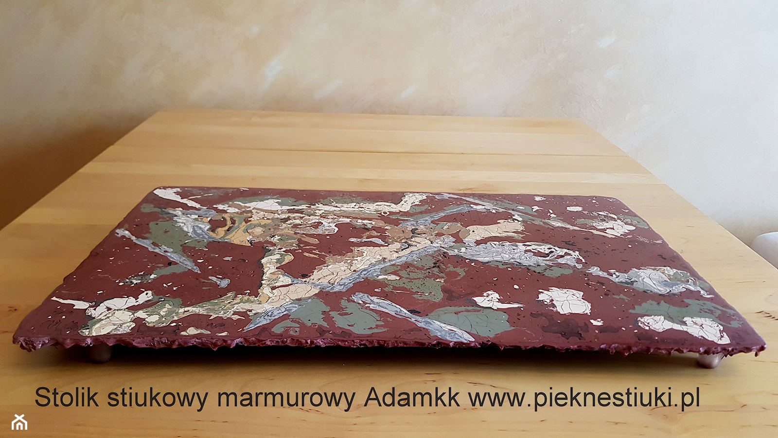 Stolik stiukowy marmurowy.Adamkk - zdjęcie od Stiuki marmurowe,porcelanowe i alabastrowe -luksusowe tynki szlachetne!!! Adamkk Stucco Marmo (Pieknestiuki.pl) - Homebook
