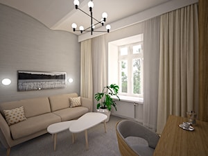 Projekt apartamentu hotelowego - wersja szara