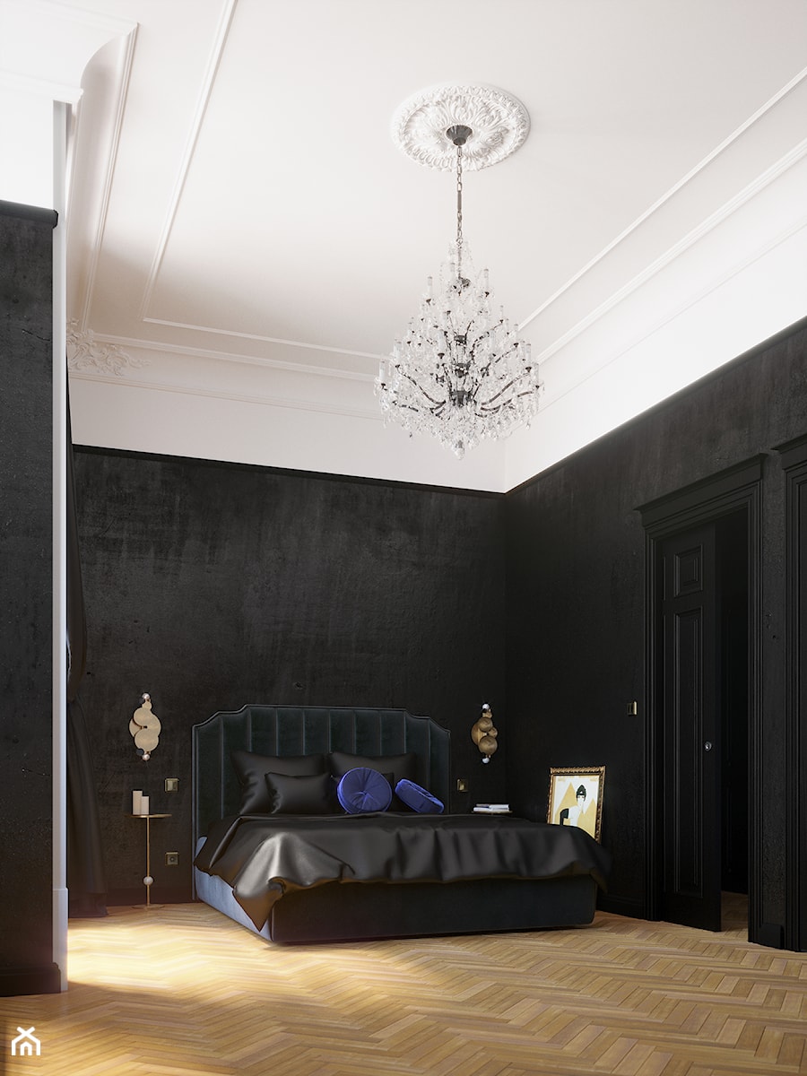 Black Master bedroom - zdjęcie od AB Interior Atelier