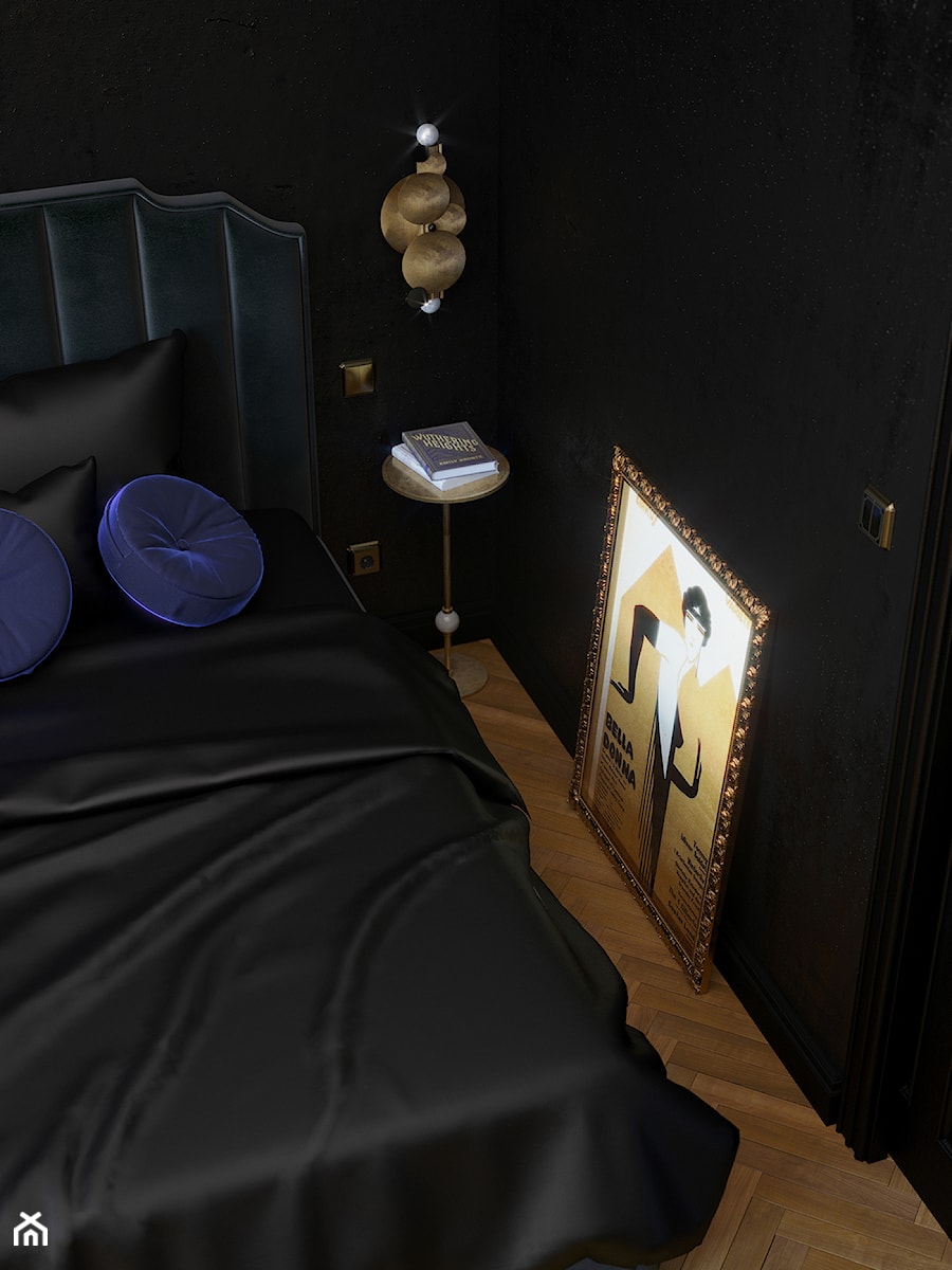 Black Master bedroom - zdjęcie od AB Interior Atelier