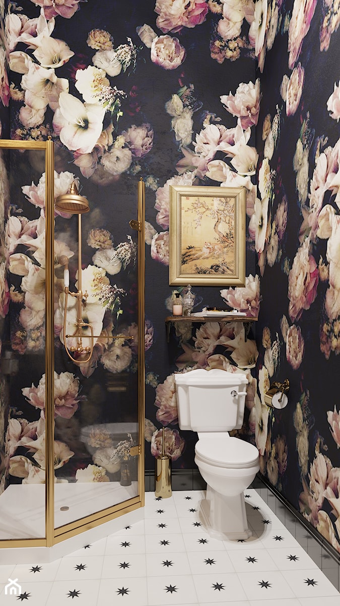 Wallpapered Bathroom - zdjęcie od AB Interior Atelier