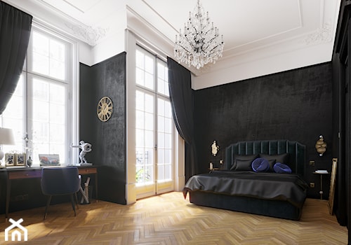 Black Master bedroom - zdjęcie od AB Interior Atelier