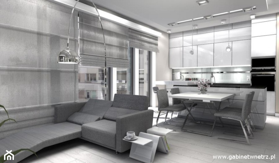 Apartament Centrum - Salon, styl nowoczesny - zdjęcie od Gabinet Wnętrz - Recepta na dobre wnętrze