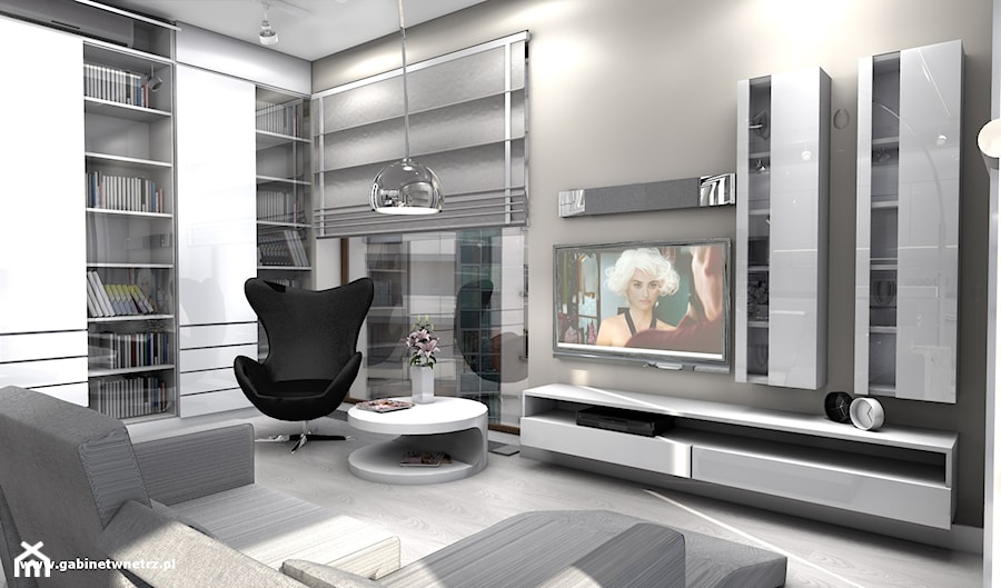 Apartament Centrum - Salon, styl minimalistyczny - zdjęcie od Gabinet Wnętrz - Recepta na dobre wnętrze