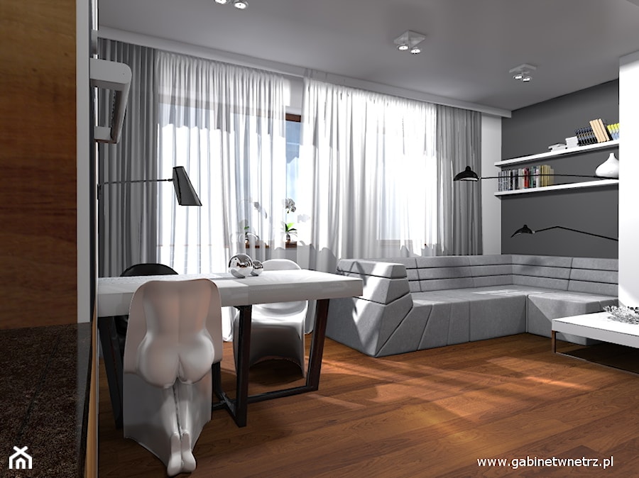 Apartament Tarchomin - Salon, styl nowoczesny - zdjęcie od Gabinet Wnętrz - Recepta na dobre wnętrze