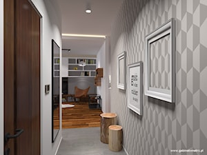 Mieszkanie Żoliborz - Mały biały hol / przedpokój, styl nowoczesny - zdjęcie od Gabinet Wnętrz - Recepta na dobre wnętrze