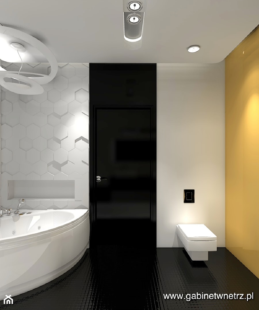 Trzy kolory, łazienka w stylu modern - Łazienka, styl nowoczesny - zdjęcie od Gabinet Wnętrz - Recepta na dobre wnętrze