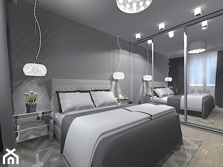 Aranżacje wnętrz - Sypialnia: Black & white glamour - Sypialnia, styl glamour - DWP design. Przeglądaj, dodawaj i zapisuj najlepsze zdjęcia, pomysły i inspiracje designerskie. W bazie mamy już prawie milion fotografii!